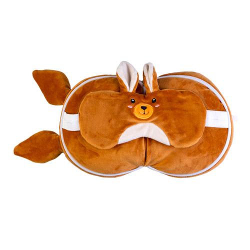 Smoosho's Pals Travel Mask and Pillow Set (Kangaroo)