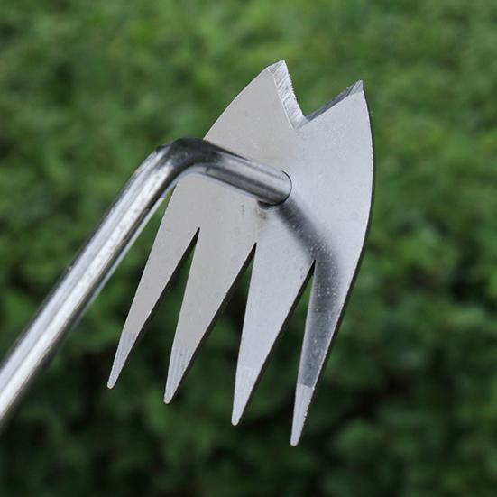 Сверхпрочный инструмент для прополки сорняков из нержавеющей стали с 3 или 4 зубьями, ручной прополочник с длинной ручкой для огорода и двора