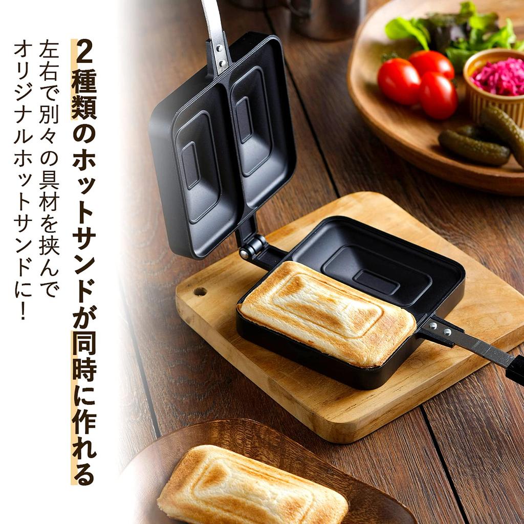 Shimomura Planning Устройство для приготовления горячего песка, которое может выпекать два вида одновременно. Только для открытого огня. Обжим ушей. Не требуется нарезать. Размер. Удобно есть детям.