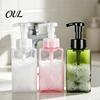 Refillable Foaming Bottle 250/450ML Press Soap Dispenser, Hand Shampoo Shower Facial Cleanser Gel Container, Empty Pump Lotion for Bathroom Automatic