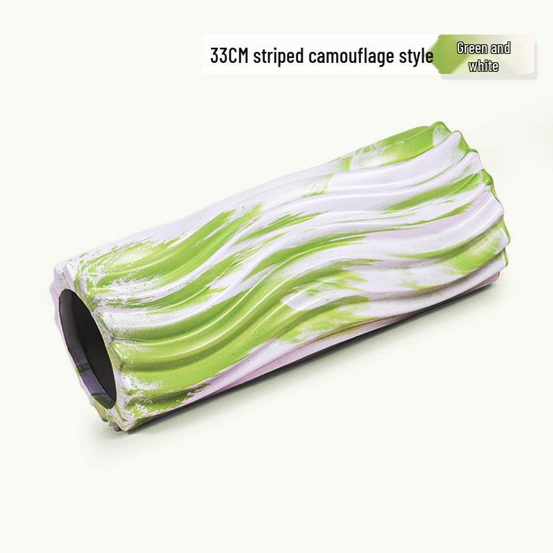 Pink EVA Foam Yoga Massage Roller with Textured Design