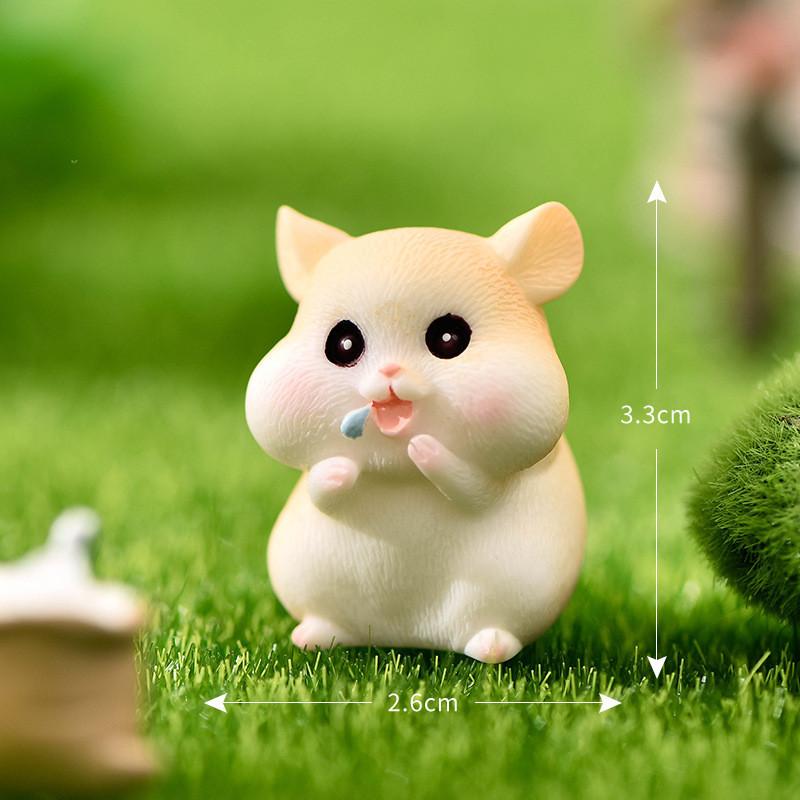 Resin Hamster Micro Landscape Miniature Figurines Model Craft Ornaments Desk