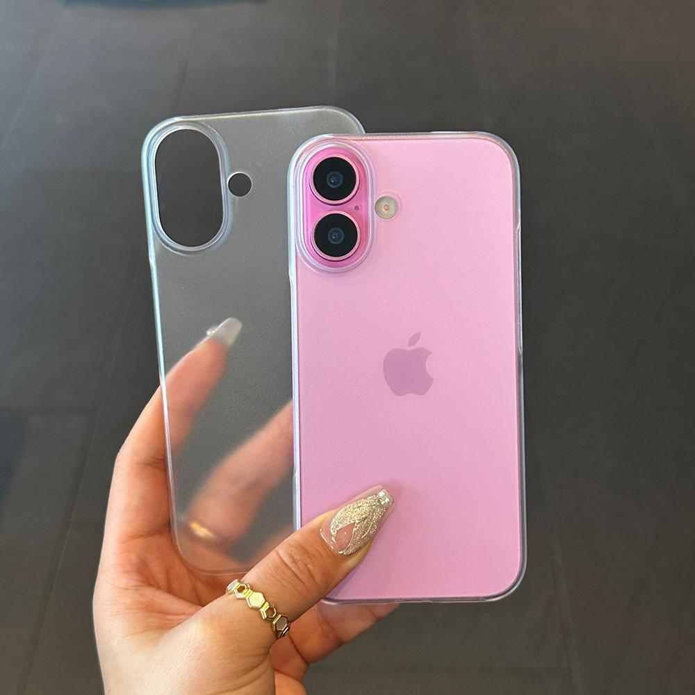 Чехол-полуобертка для iPhone 16 15 14 13 12 11 Pro Max Plus Mini Полузакрытая Прозрачная Матовая Задняя Крышка Ударопрочный Матовый Корпус