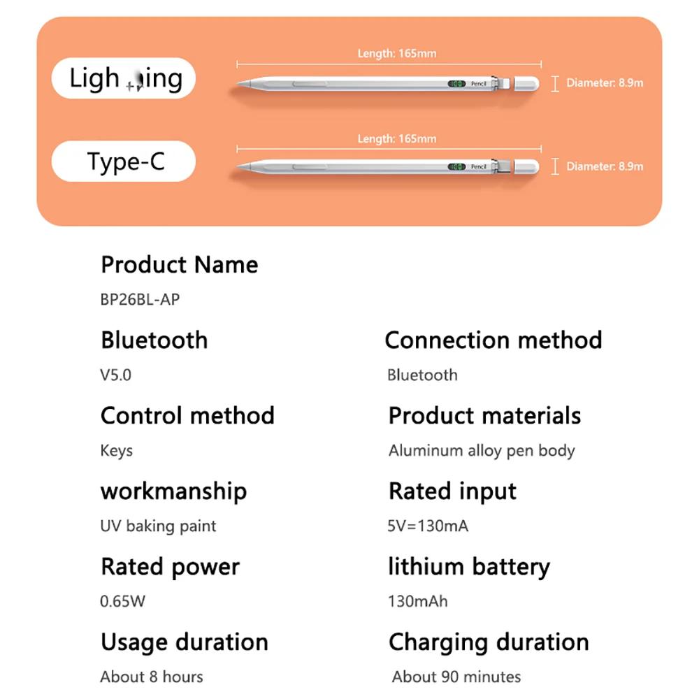 Стилус для iPad с сенсорным экраном и точным рисунком для pincel ipad, умная ручка для ipad pro M4 Air M2 2024, карандаш