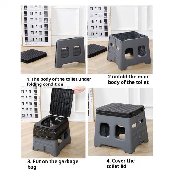 Портативный туалет для кемпинга на открытом воздухе с сумкой Многоцелевой складной туалет с крышкой Детский