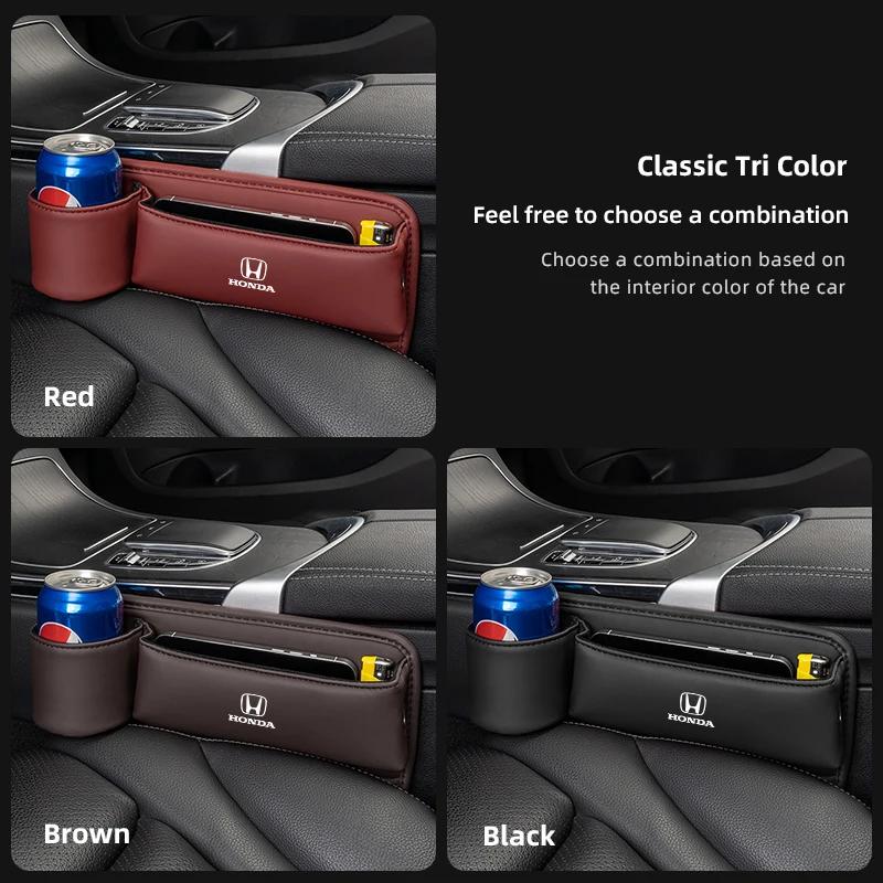 CMEAH1 Car Seat Gap Organizer Multifunction Storage Box Cup Holder For Honda Civic Fit Jazz Accord Pilot CRV Odyssey Passport City