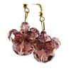 [J3581] - Plum Purple 'Mineralia' Designer Earrings