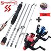 Spinning Fishing Rod Glass Fiber Combo 1.7M 5 Section Fishing Rod with 5:2:1 Fishing Reel Line Sets Fishing Tackle