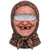 3D Face Printed Old Man Balaclava Face Mask White Mustache Ski Mask Hood Novelty Headwear  For Men