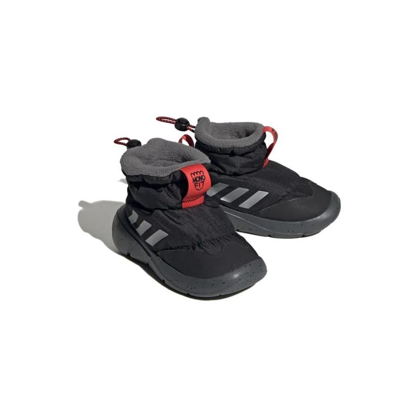 Adidas Monofit Boot I Черные ярко-красные детские кроссовки Core-черный серебристо-металлик IG4960
