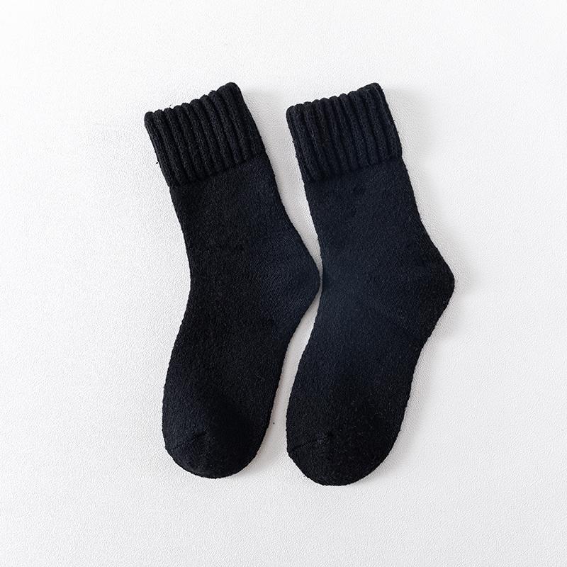 1 пара зимних теплых женских носков, шерстяные мужские и мужские носки, очень плотные однотонные носки, шерстяные носки для защиты от холодного снега, махровые носки