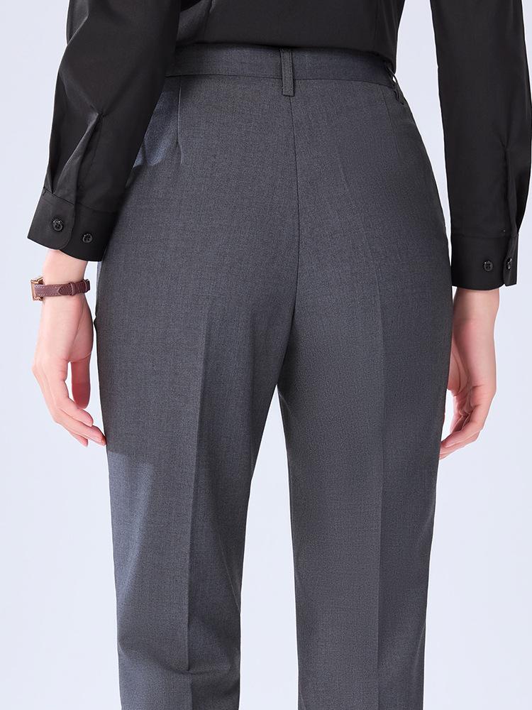Негладящиеся серые брюки для костюма классического кроя Slim Straight Leg для мужчин и женщин – Идеальная официальная рабочая одежда для поездок на работу