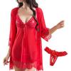 Babydoll Sexy Lingerie with Sexy Shorts Set Half Slip Sexy Underwear Sheer Cute Popular Large Size Camisole Nightgown [SARADEMUNT] Women's