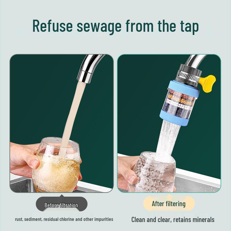 Универсальный фильтр-насадка для крана: Защита от брызг Кухонный очиститель воды и Удлинитель для душа на кран