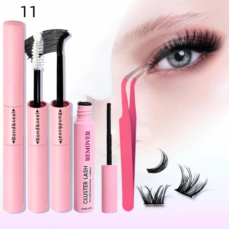 Segmented Eyelash Lash Extension Kit With 2 in 1 Bond And Seal Glue Long Lasting Hold For DIY Grafting Use