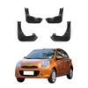 4PCS Car Mud Flaps Splash Guards Mudguards Car Mud Flaps Compatible with Nissan Micra / March K13 2010 2011 2012 2013