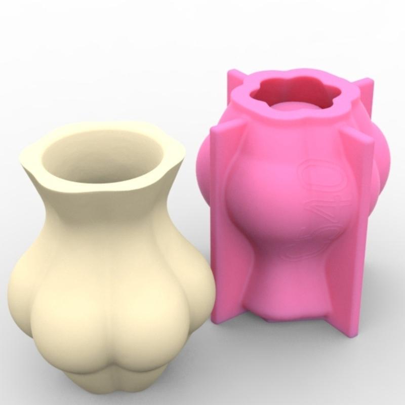 Minimalist Designs Mold Butt Shape Silicone Molds Body Shapes Flower Vase Epoxy Mould Sculpture Vase for  Enthusiasts