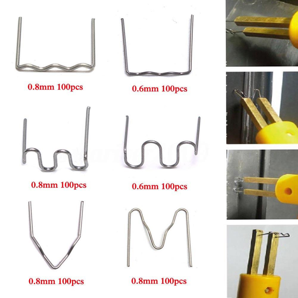 For Plastic Welder Tool Car Damaged Bumper Repair Kit 100Pcs Hot Stapler Staples