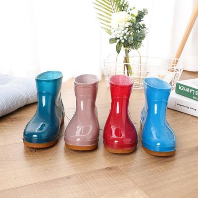 Женские модные нескользящие водонепроницаемые резиновые сапоги с коротким голенищем, кухонная рабочая обувь