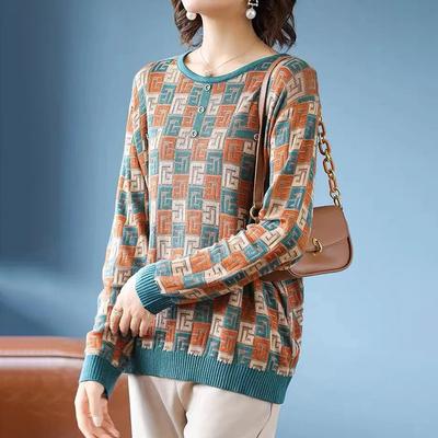 Женский свитер Осень Зима Утепленный Пуловер Теплый Вязаный Эластичный С Длинным Рукавом Оверсайз Джемпер Топы