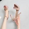 High-heeled Sandals Women's Summer One-button Thick-heeled Ladies Sandals Sexy Waterproof Platform Fashion Shoes