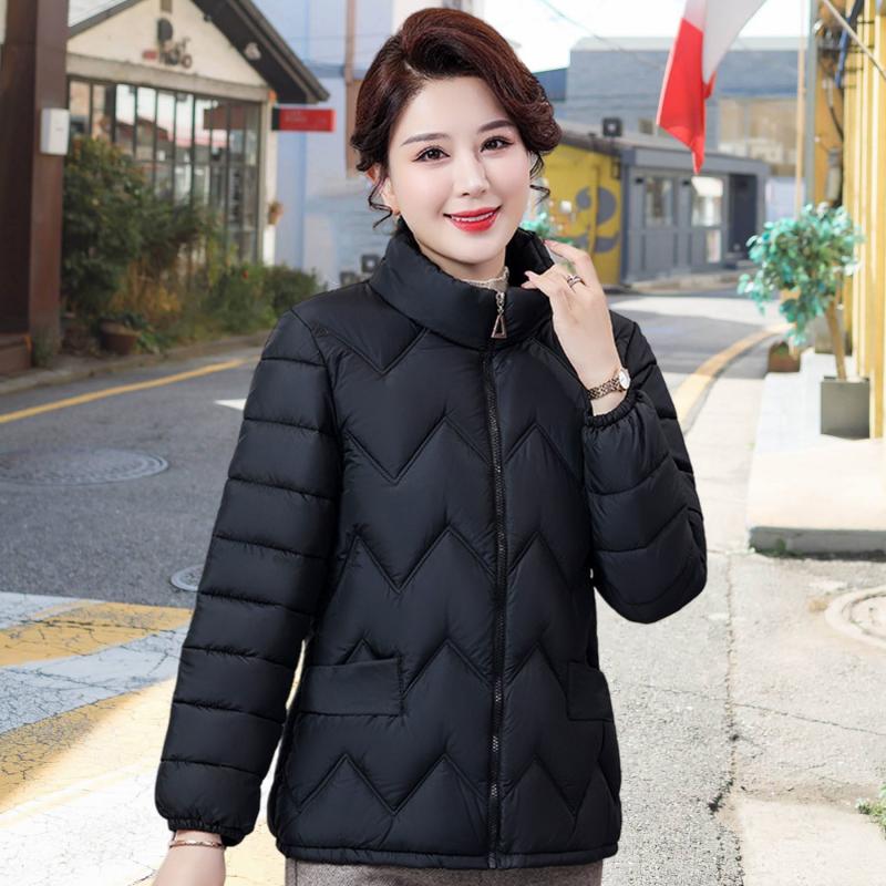 2024 Новое модное женское теплое пальто на молнии большого размера осень-зима однотонное свободное повседневное приливное пальто 3XL-6XL