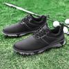 New Men's Golf Shoes Autumn/Winter Low Top Casual Sneakers Thick Base Spike Outdoor Sports Shoes Trendy Footwear