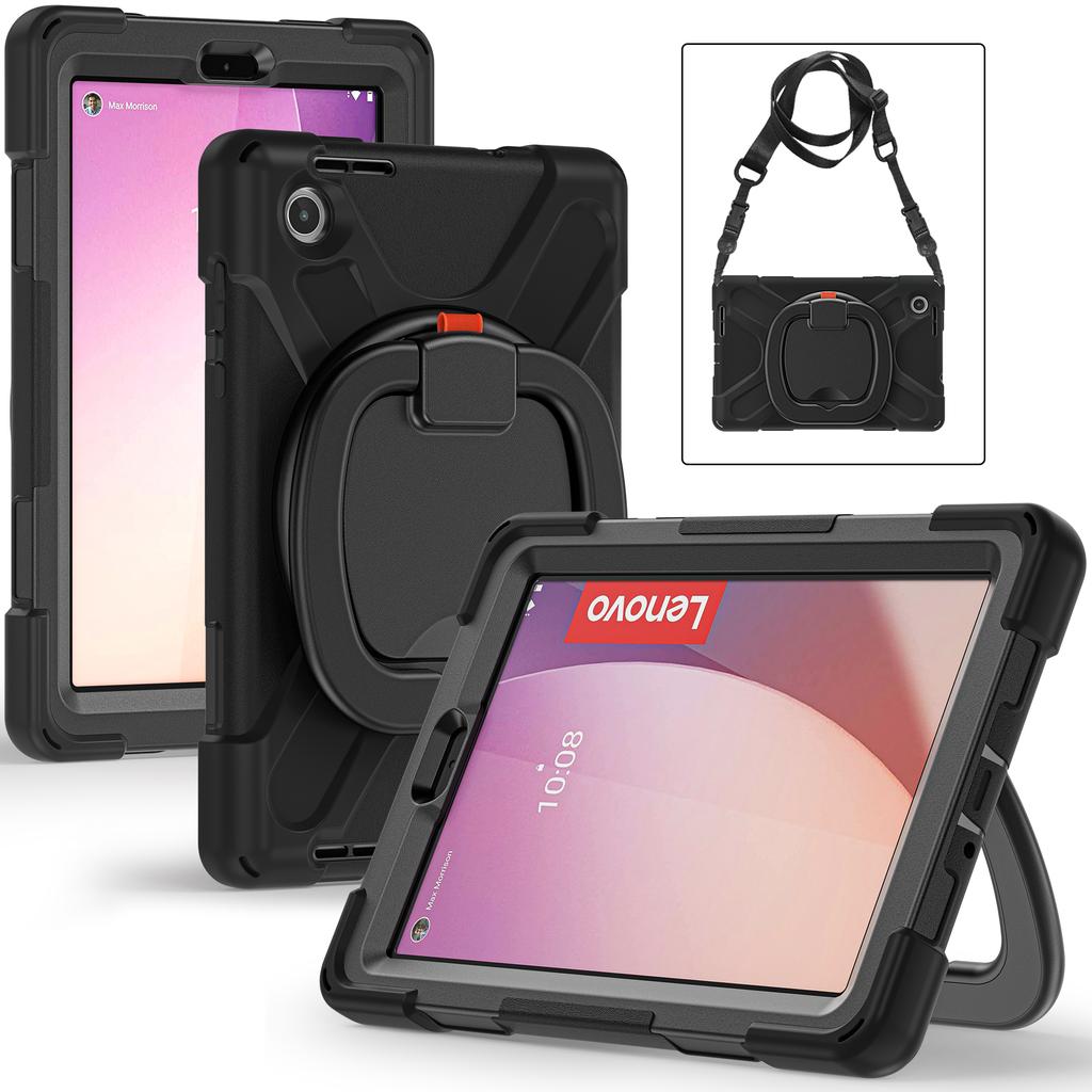 360 Rotatable Kids Case Universal For Lenovo Tab M8 4th Gen 2024 2023 TB300FU 300XU TB301FU 301XU Heavy Duty Stand Cover Funda