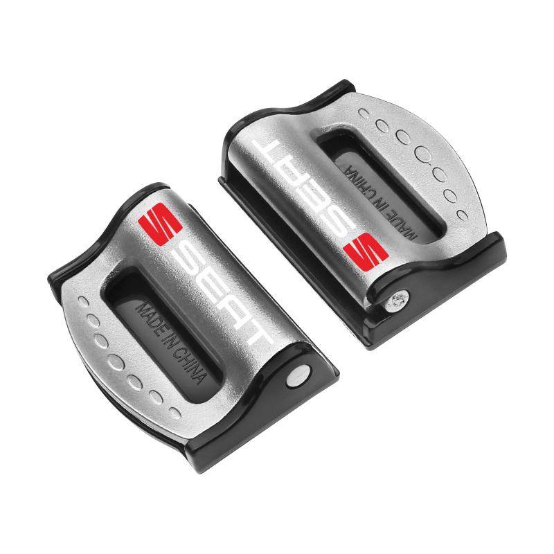 2 шт. Зажимы для ремней безопасности автомобиля, Безопасный регулируемый стопор, Зажим-пряжка для сиденья Alhambra MK3 Leon FR Altea Ibiza Toledo Cordoba Arona Ateca