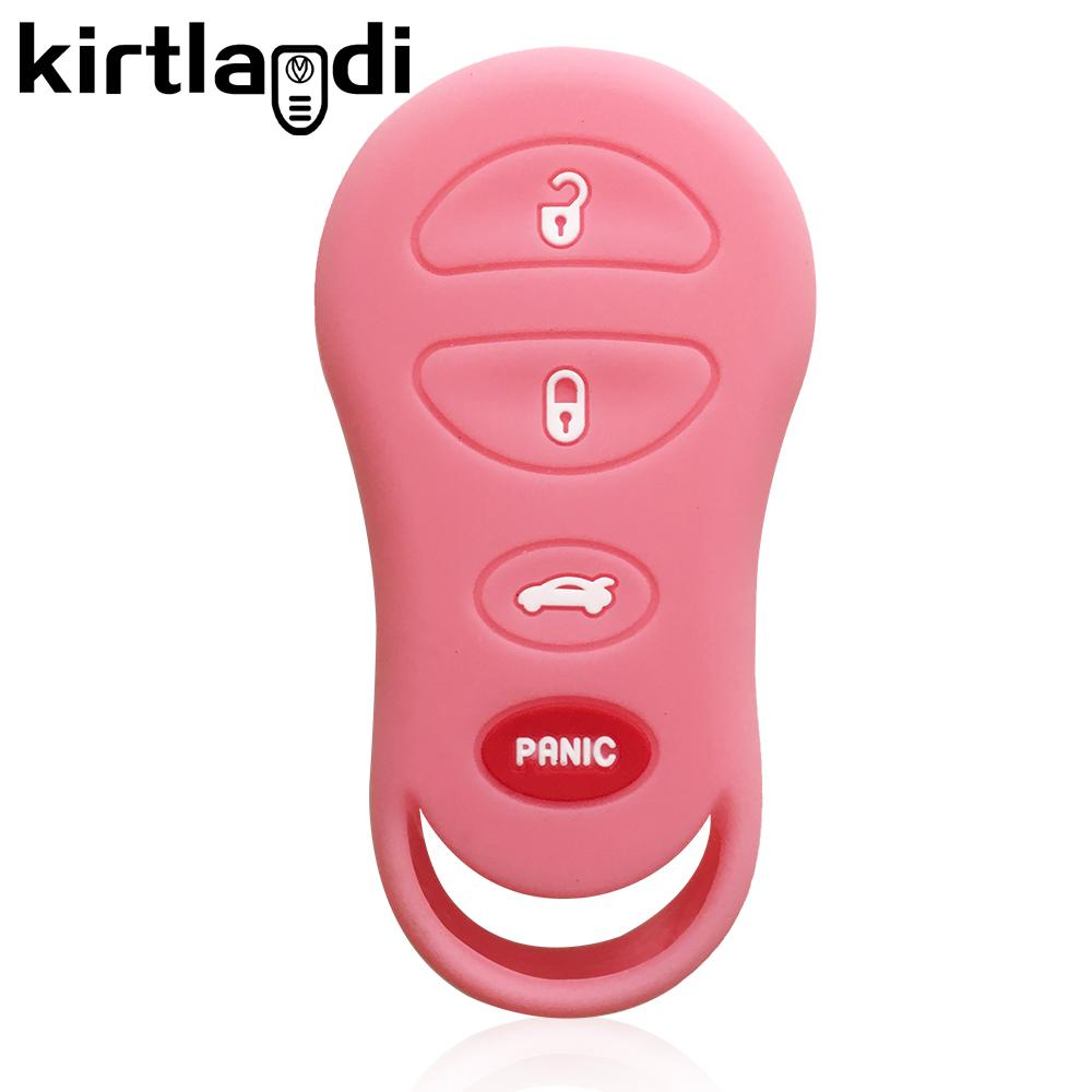 Силиконовый чехол для ключа-пульта автомобиля для Chrysler Grand Voyager PT Cruiser Sebring Jeep Liberty Dodge Передатчик 3/4 кнопки Брелок