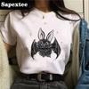 2025 New Cotton Women's Short Sleeve Bat Ladies Clothes Abstract Loose Plus Size T-shirt Women's Fashion Top Printed