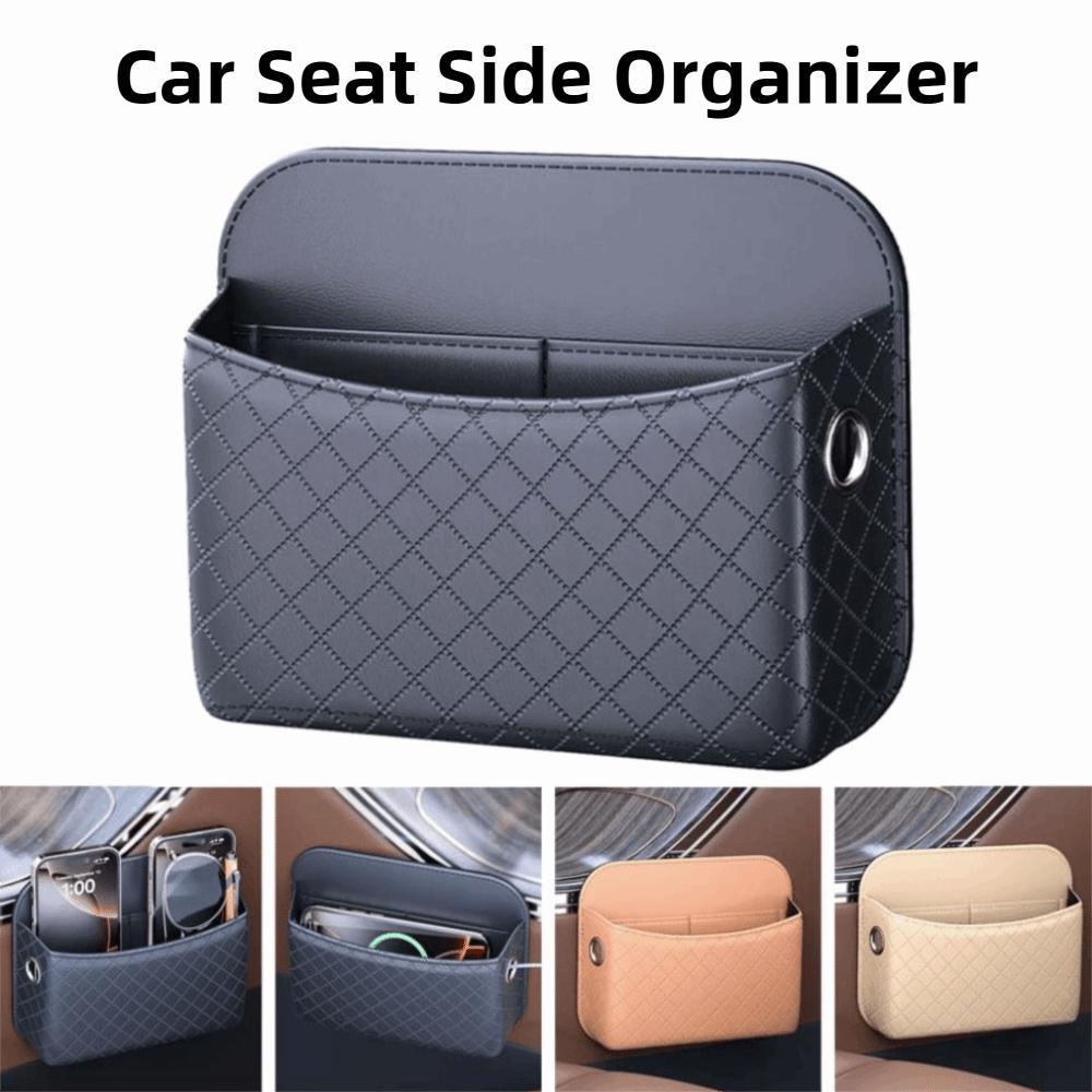PU Leather Car Seat Side Organizer Multifunctional Car Storage Bag Vehicle
