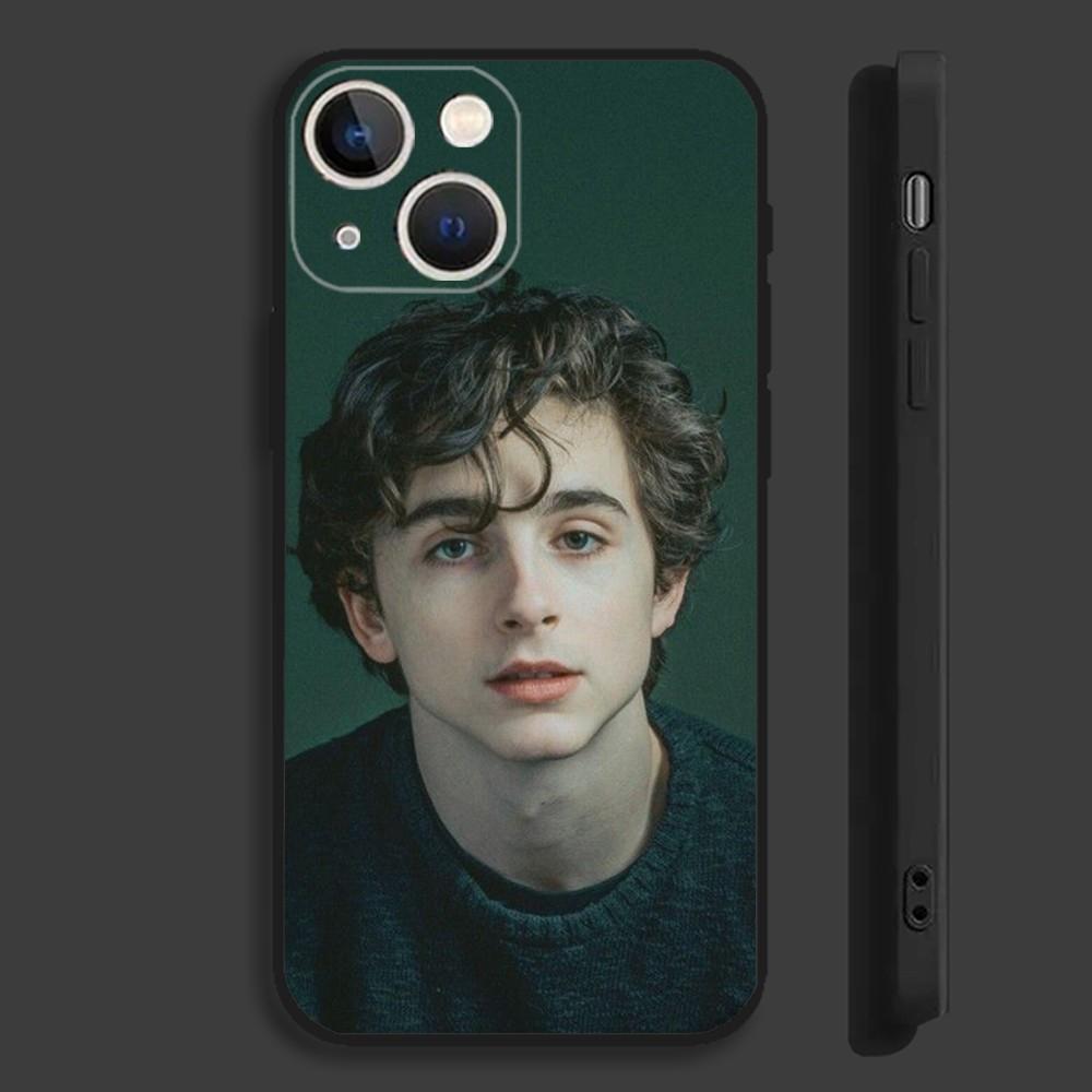 Чехол для телефона с Тимоти Шаламе Для iPhone 15,14,13,12,11,Pro,Max,Plus,Mini,X,XS,XR,8,7,6,S,Plus,SE Мягкий черный чехол