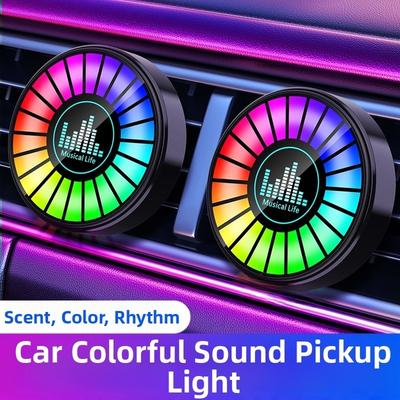RGB Свет Звукоактивный Цвет Как Показано На Рисунке RGB Автомобильный Свет Управление Через Приложение И Кнопки Датчик Вибрации Автоматическое Включение