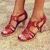 Women High Heel Sandals Ladies Sandals Comfortable Pumps Shoes Open Toe Buckle Shoes Women Footwear