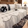 French Light Luxury Skirt Sofa Cushion Cover 2025 New Four-season Universal Seat Cushion Cover Fixed Non-slip Cushion