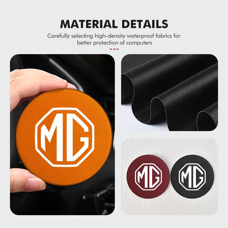 Carbon Fiber Car Coaster Water Cup Mat Drink Anti-slip Pad For MG GT 3 5 6 7 GS Pilot HS ZS ZX xus1