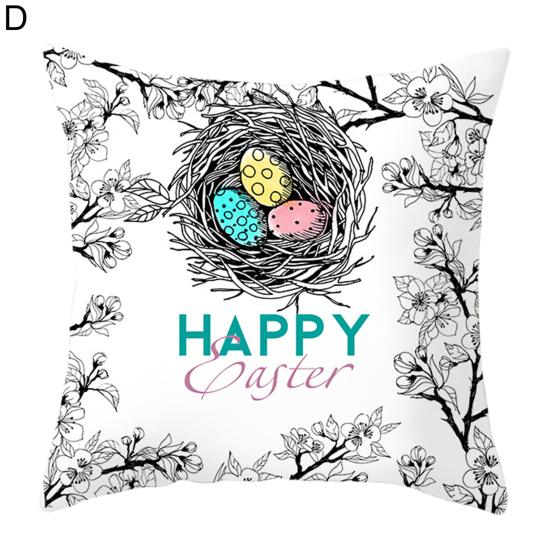 Наволочка с буквами, потайная молния, декоративная Пасхальный кролик, яйца, диван, спальня, автомобильная подушка, чехлы, товары для дома