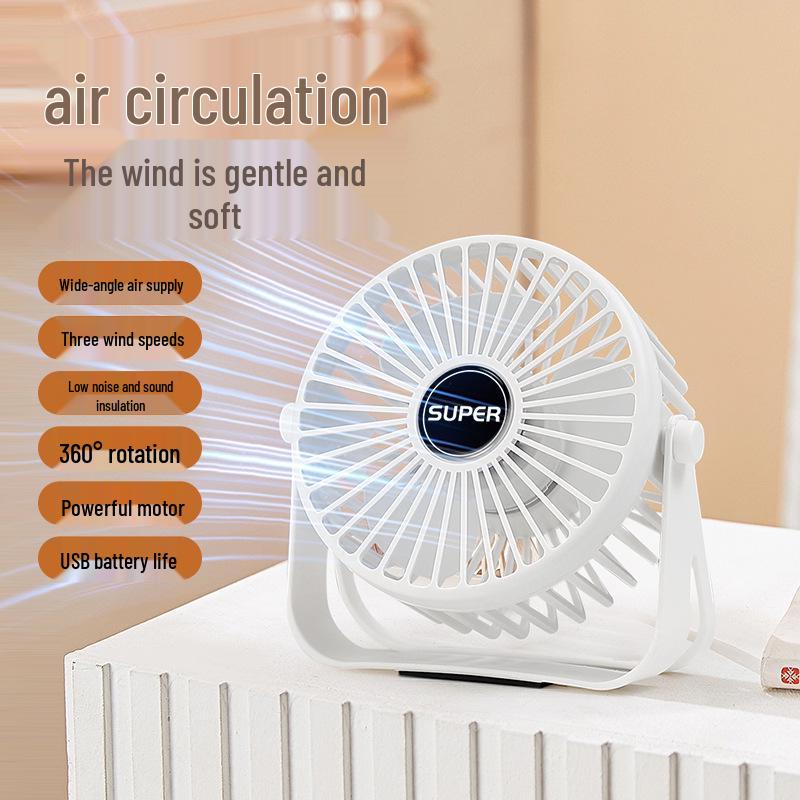 2026 Ultra-Quiet Mini Portable Desktop Fan for Office and Dorm