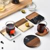 1pcs Scandinavian Style Marble Insulated Coasters Creative Round Square Splicing Coffee Coasters Placemats Tea Mat