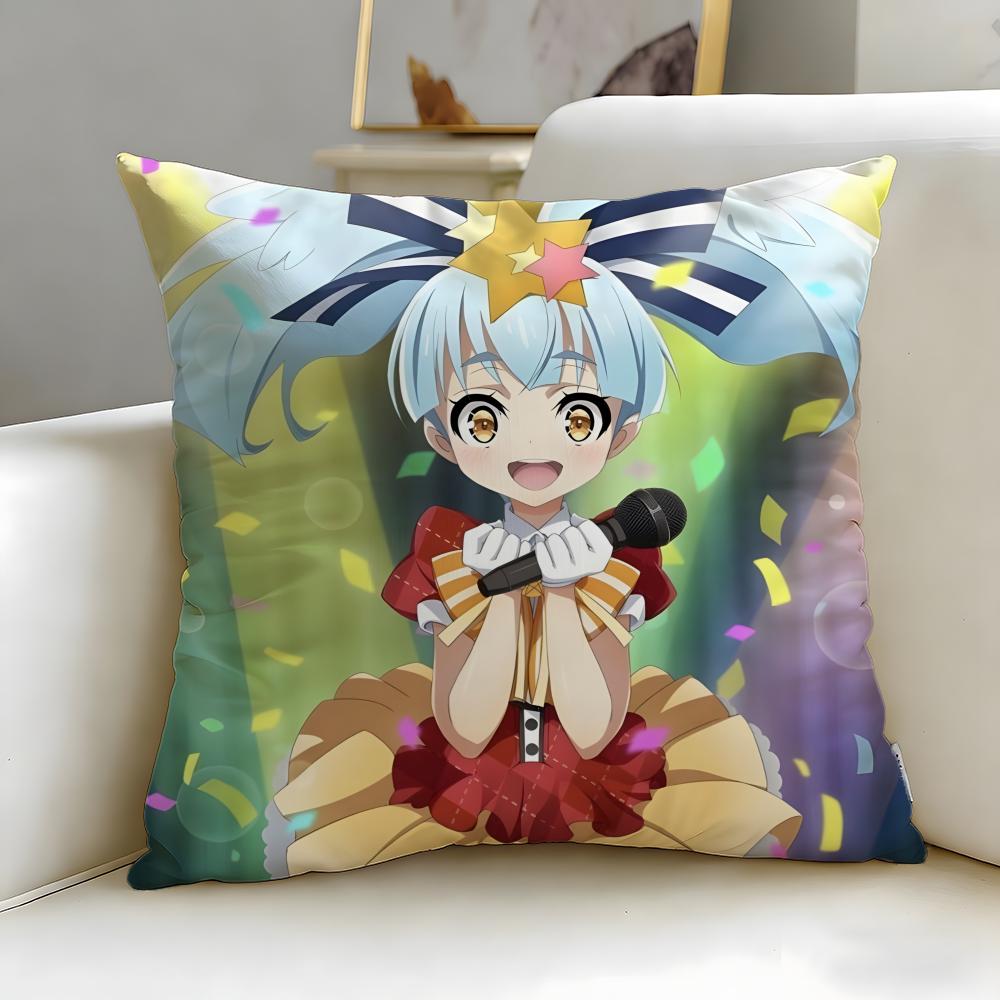 idol anime Zombie Land Saga Cushion Cover Soft EasyWash Pillow Case Versatile for Couch Bed Travel and Office
