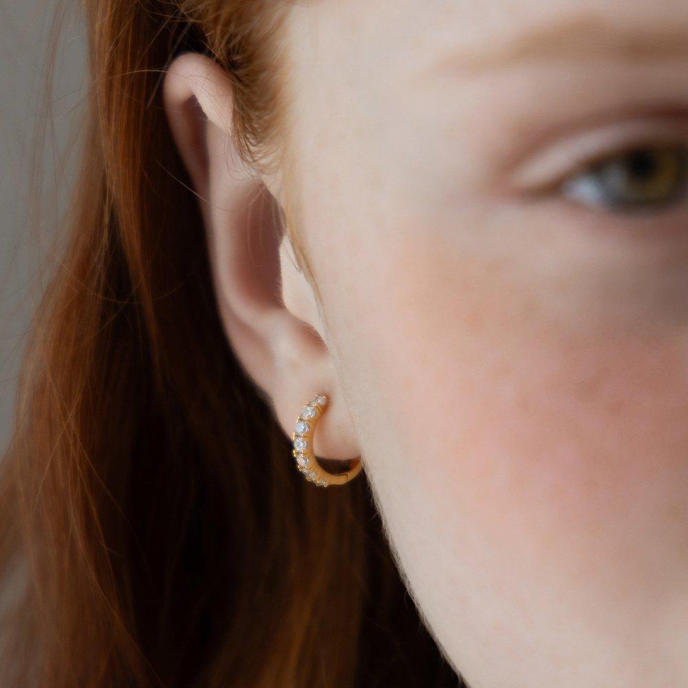 (Silver 925) Daily Shine Hoop Earrings Ec3224