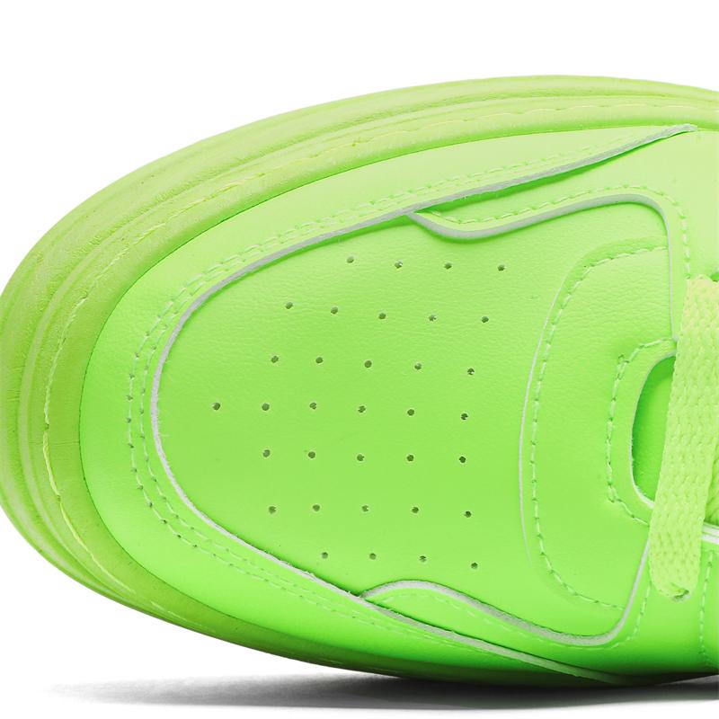 Мужская спортивная обувь Белые кеды для скейтборда Студенческая мода Обувь на платформе Увеличение роста Зеленые кроссовки для бега Большой размер