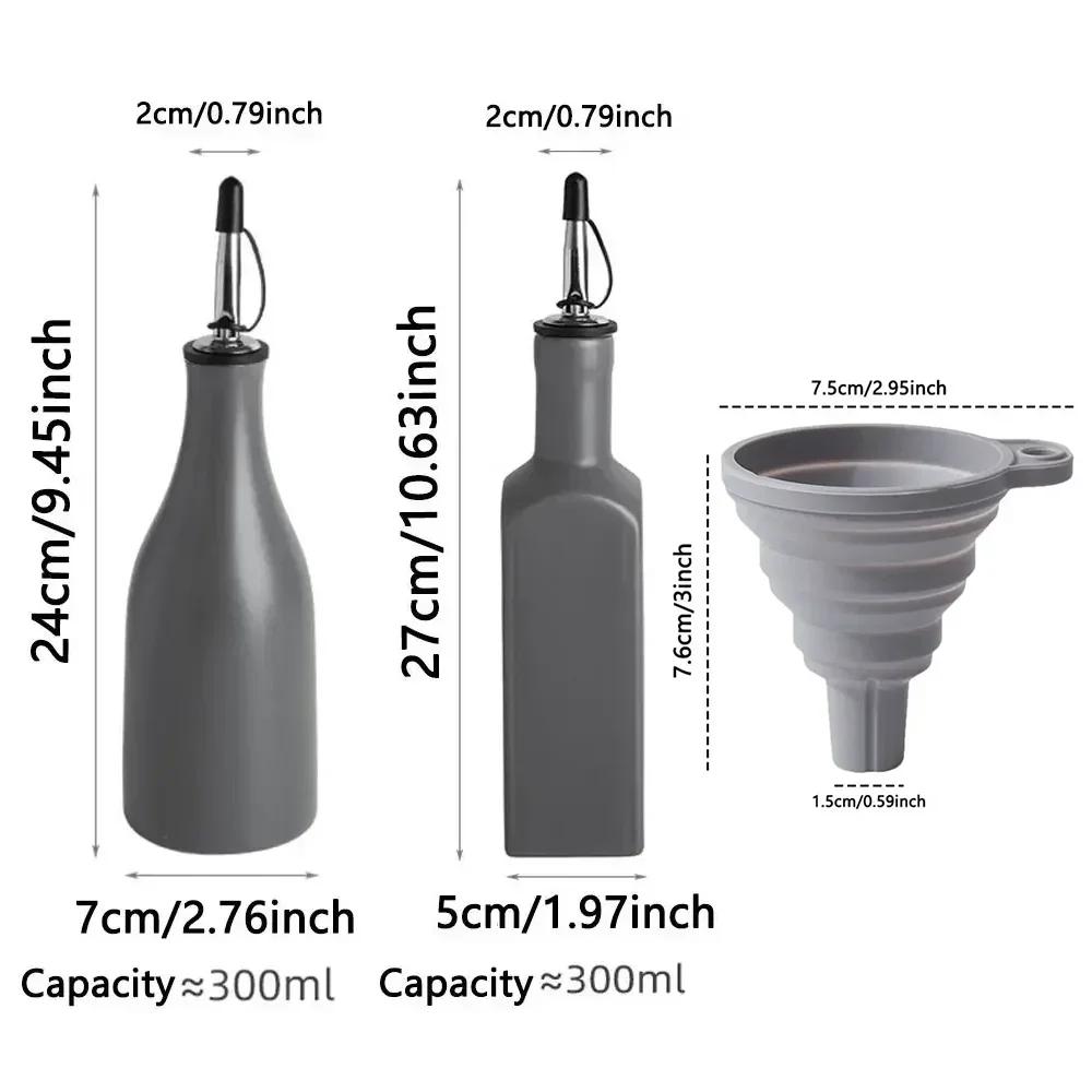 Масло Наклейки Бутылка Диспенсер для соуса Масло Большая бутылка и Уксус Кухонная Воронка Диспенсер Вместимость Оливковое для Этикетки Керамический с