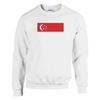 Толстовка - PIXELFORMA - Drapeau de Singapour - Белый - Manches longues - Col classique