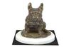 French Bulldog, Frenchie II - Dog Figurine, Figure On a White Base, Trophy for Dog Show Exhibition
