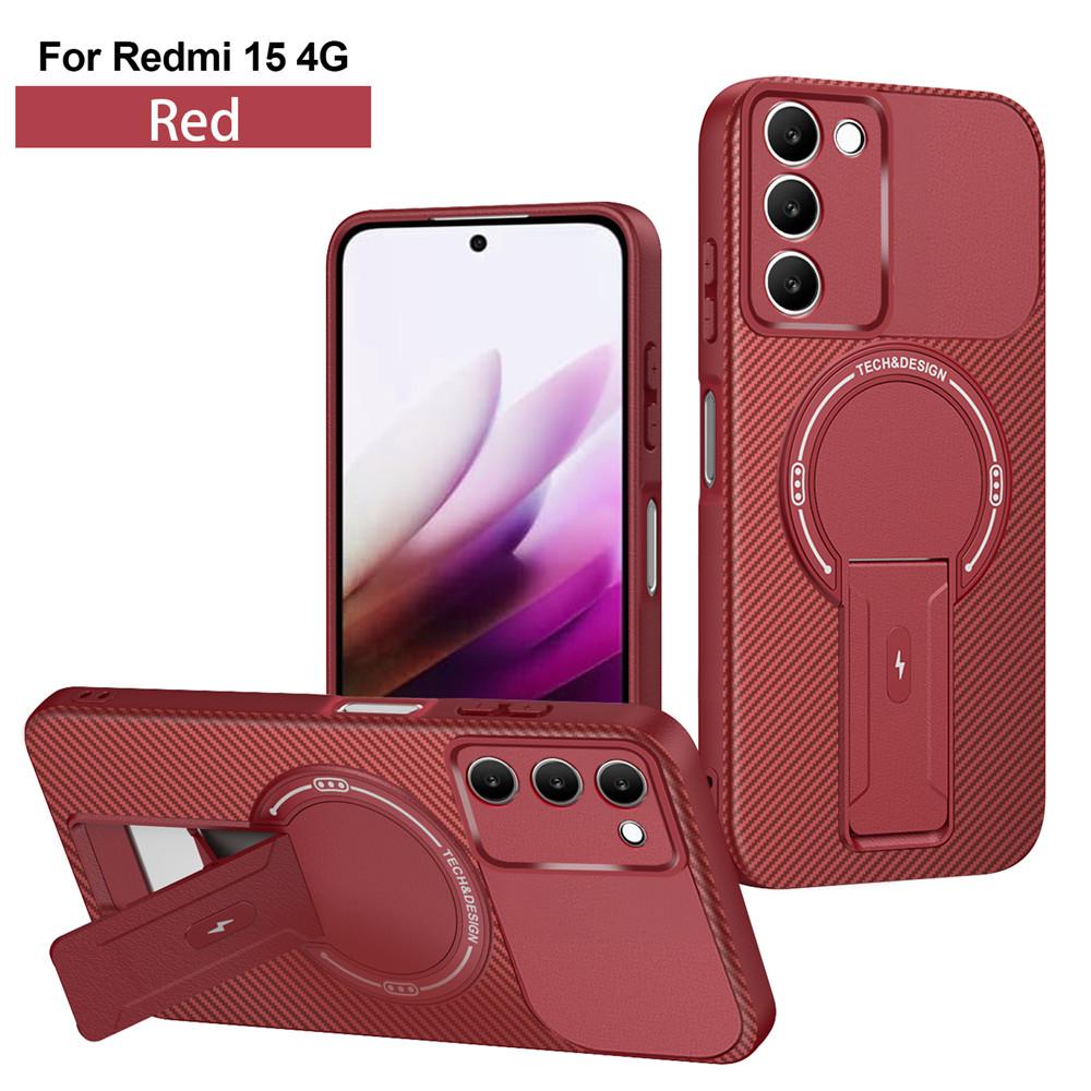 Скрытый магнитный держатель противоударный чехол для телефона для Xiaomi Redmi Note 14 Pro 5G 14 13 Pro Plus 15C 14C 13 13C A5 A3 Защитный бампер