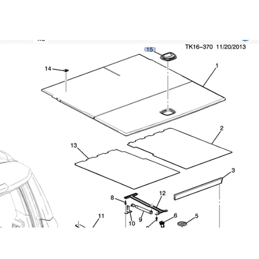 Крышка багажника с черной ручкой для Chevrolet Tahoe Suburban GMC Yukon 2015-20