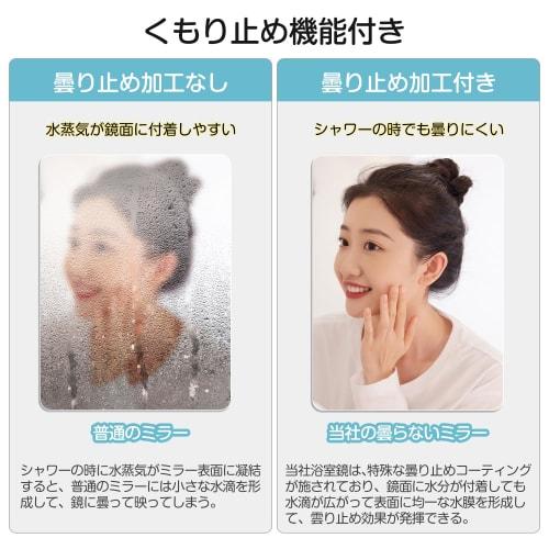 Зеркало для ванной Rebebe с защитой от запотевания: Магнитный, Ударопрочный, Сейсмостойкий, Сильная магнитная адсорбция, Подходит для арендного жилья, Гибкий В