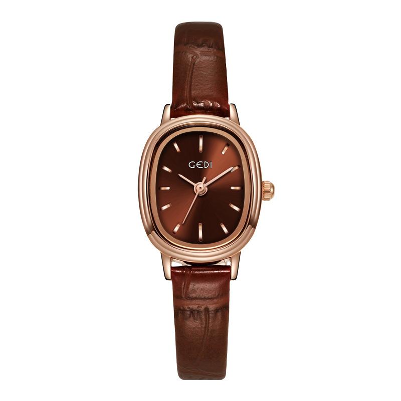Новые женские часы Retro Temperament Oval Belt женские часы Simple Fashion Light Luxury Watch Women